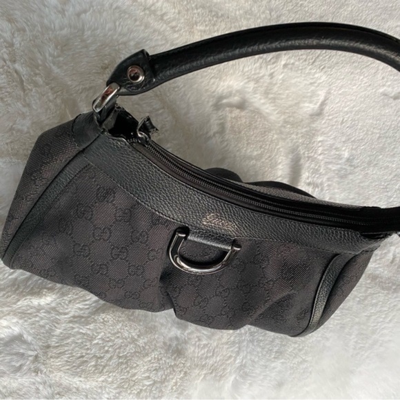 Gucci GG Canvas & Leather Hobo Bag Black - Picture 4 of 13